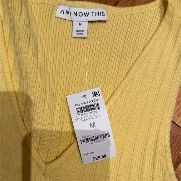 Vibrant Yellow Ribbed Tank Top - Picture 3 of 3